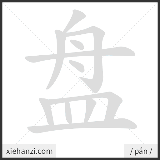 Ảnh động thứ tự nét chữ 盘 - cách viết từng nét