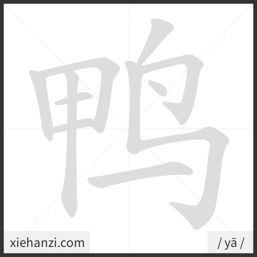 Ảnh động thứ tự nét chữ 鸭 - cách viết từng nét