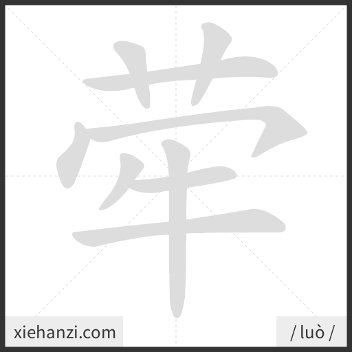 Ảnh động thứ tự nét chữ 荦 - cách viết từng nét