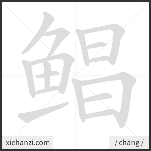 Ảnh động thứ tự nét chữ 鲳 - cách viết từng nét
