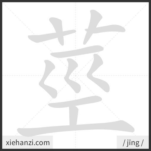 Ảnh động thứ tự nét chữ 莖 - cách viết từng nét