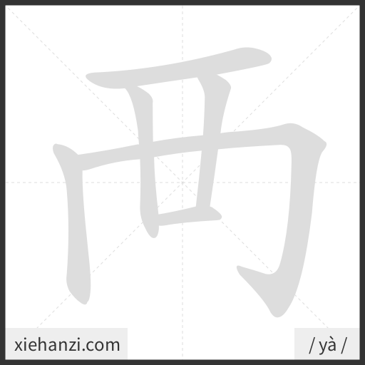 Ảnh động thứ tự nét chữ 襾 - cách viết từng nét